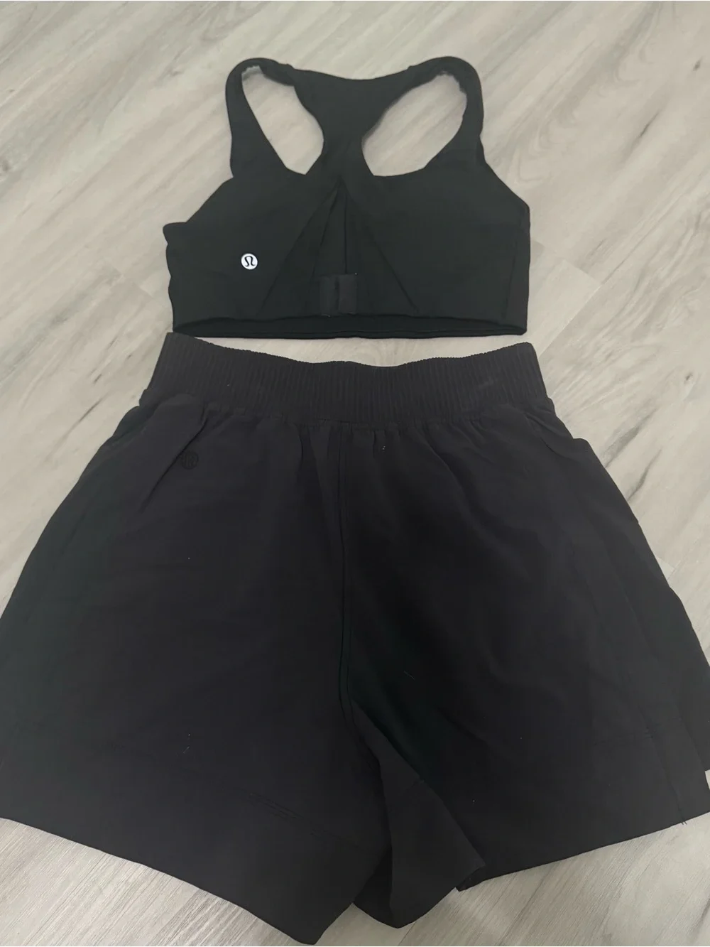 lululemon athletica Women's Black Athletic Shorts with top